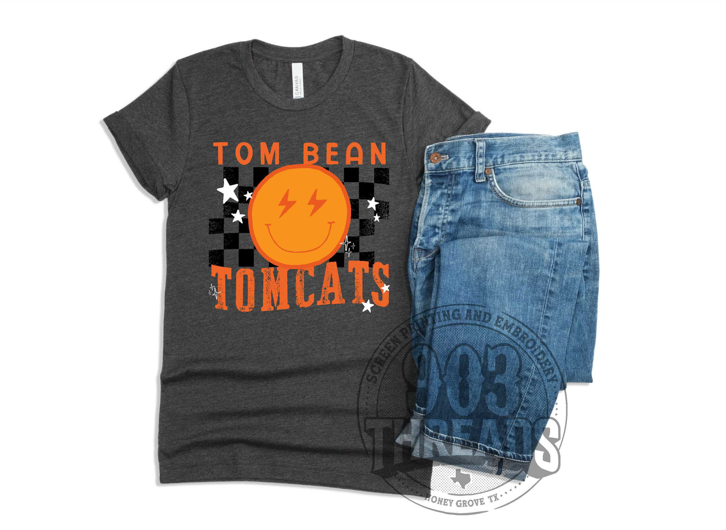 Tom Bean Tomcats Smiley Check