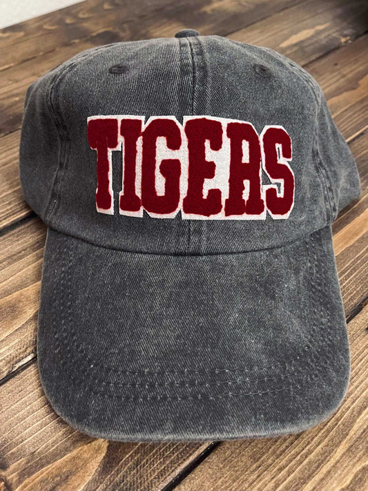 TIGERS - Maroon - Vintage Chenille Patch Cap