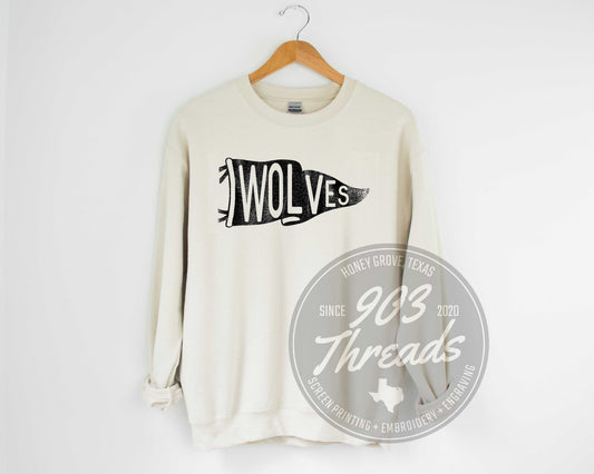 Wolves Old School Pennant Sweatshirt