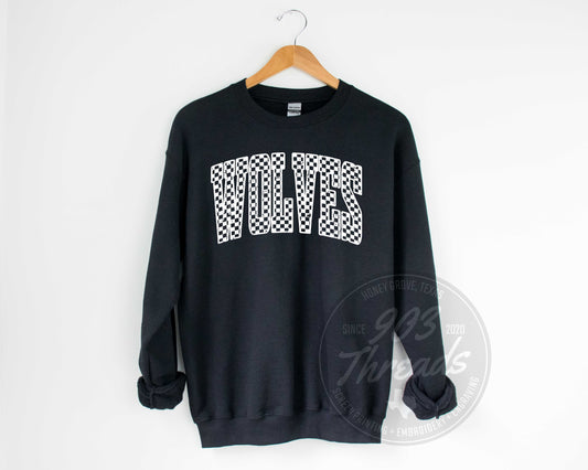 Wolves - Varsity Checkered - Sweatshirt