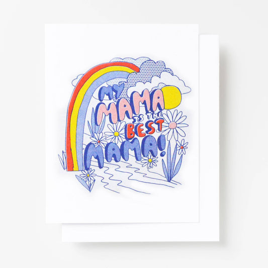 Best Mom Risograph Card - Greeting Card