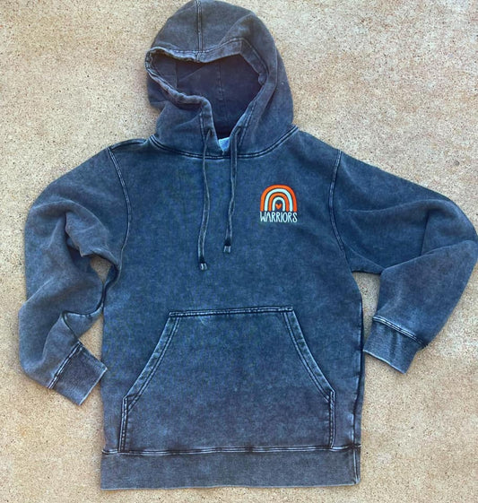 Rainbow Embroidered School Spirit Hoodie