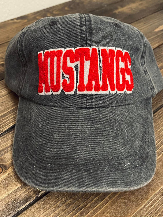 MUSTANGS - Vintage Chenille Patch Cap