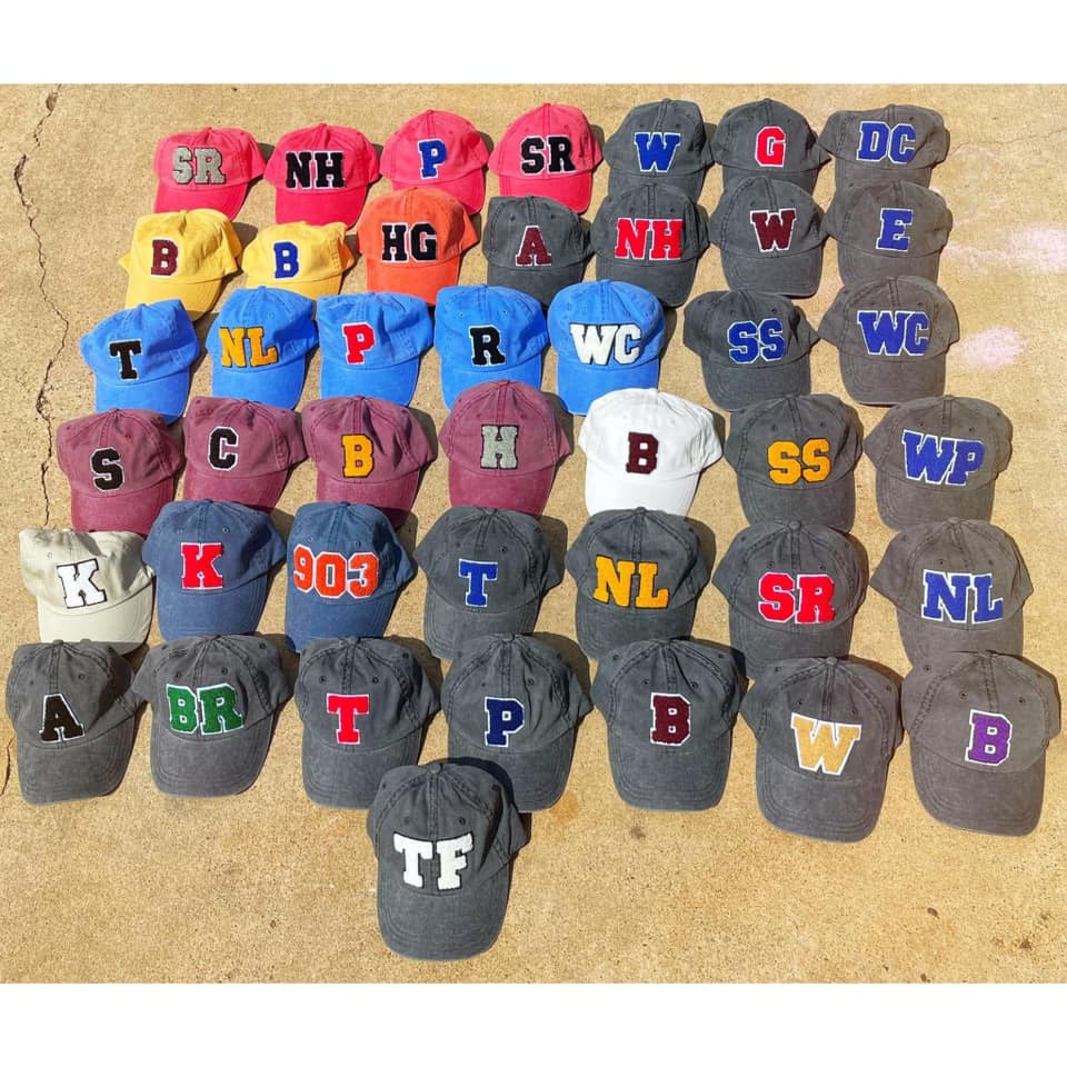 Chenille Letters & Numbers Spirit Cap