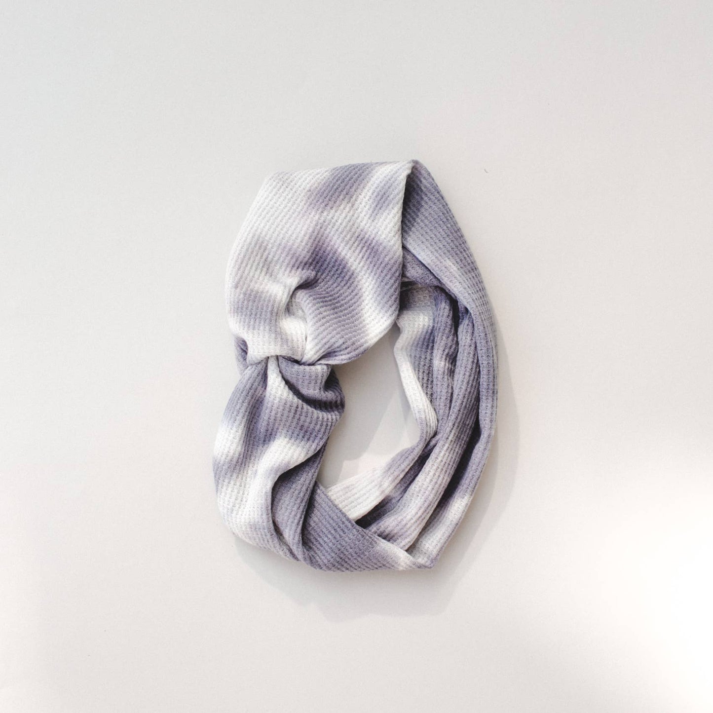 Waffle Cotton Grey Tie-dye Headband