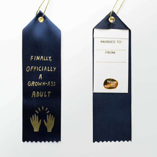 Official Grown Ass Adult Award Ribbon - Turning 18 Card