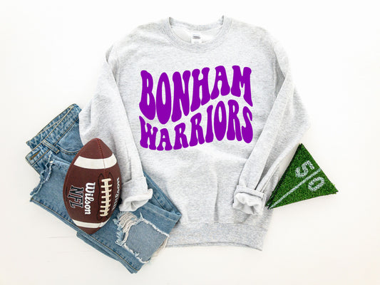 Bonham Warriors Retro School Spirit Sweatshirt
