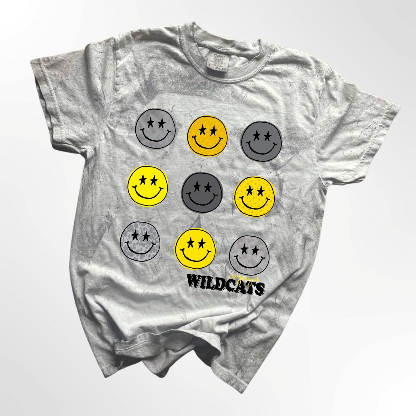 Cayuga Wildcats Retro Smiley Spirit Tee