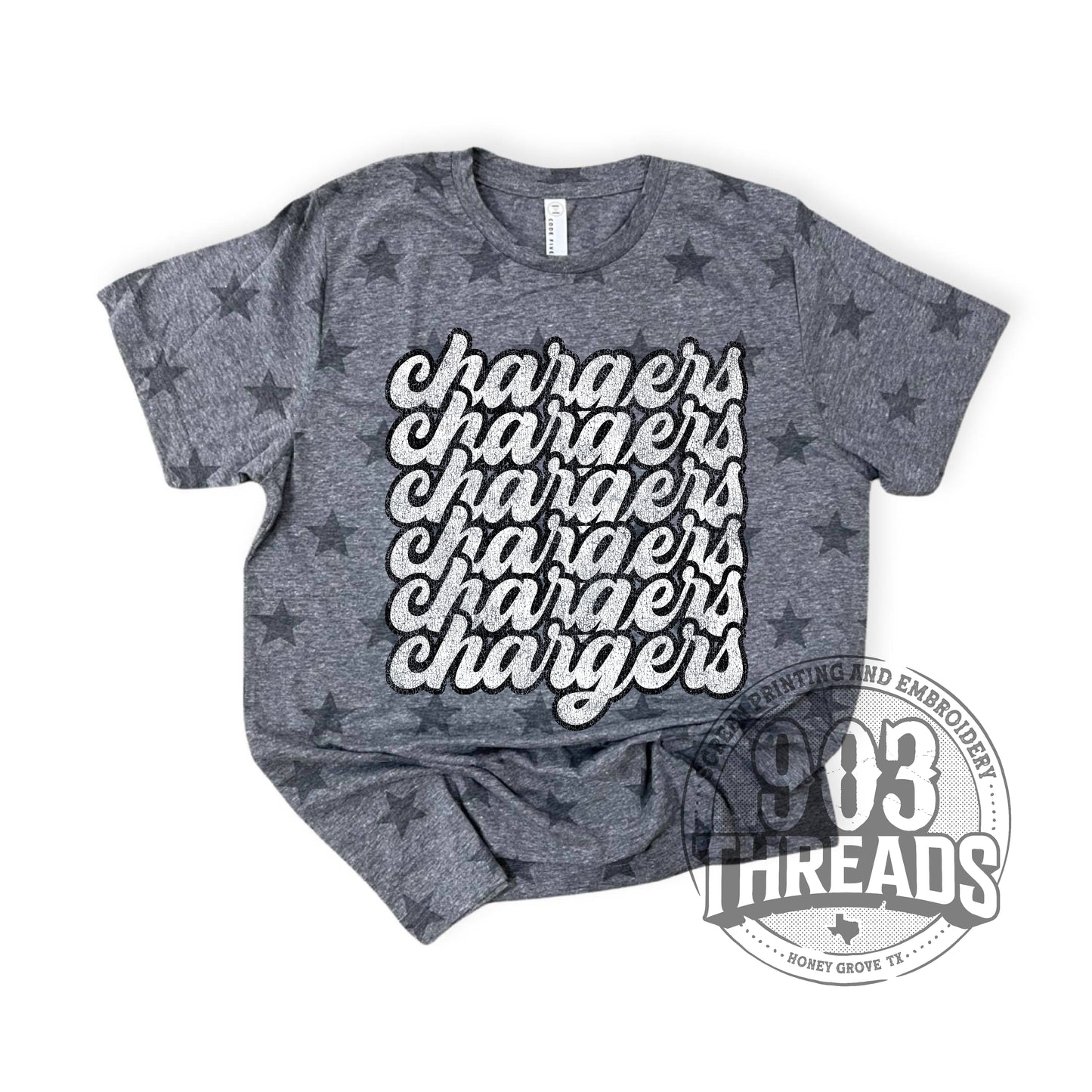 Chargers Retro Washed School Spirit Tee