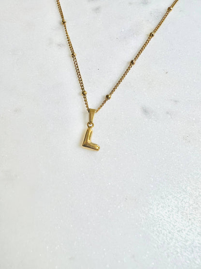 Bri Bubble Initial Necklace