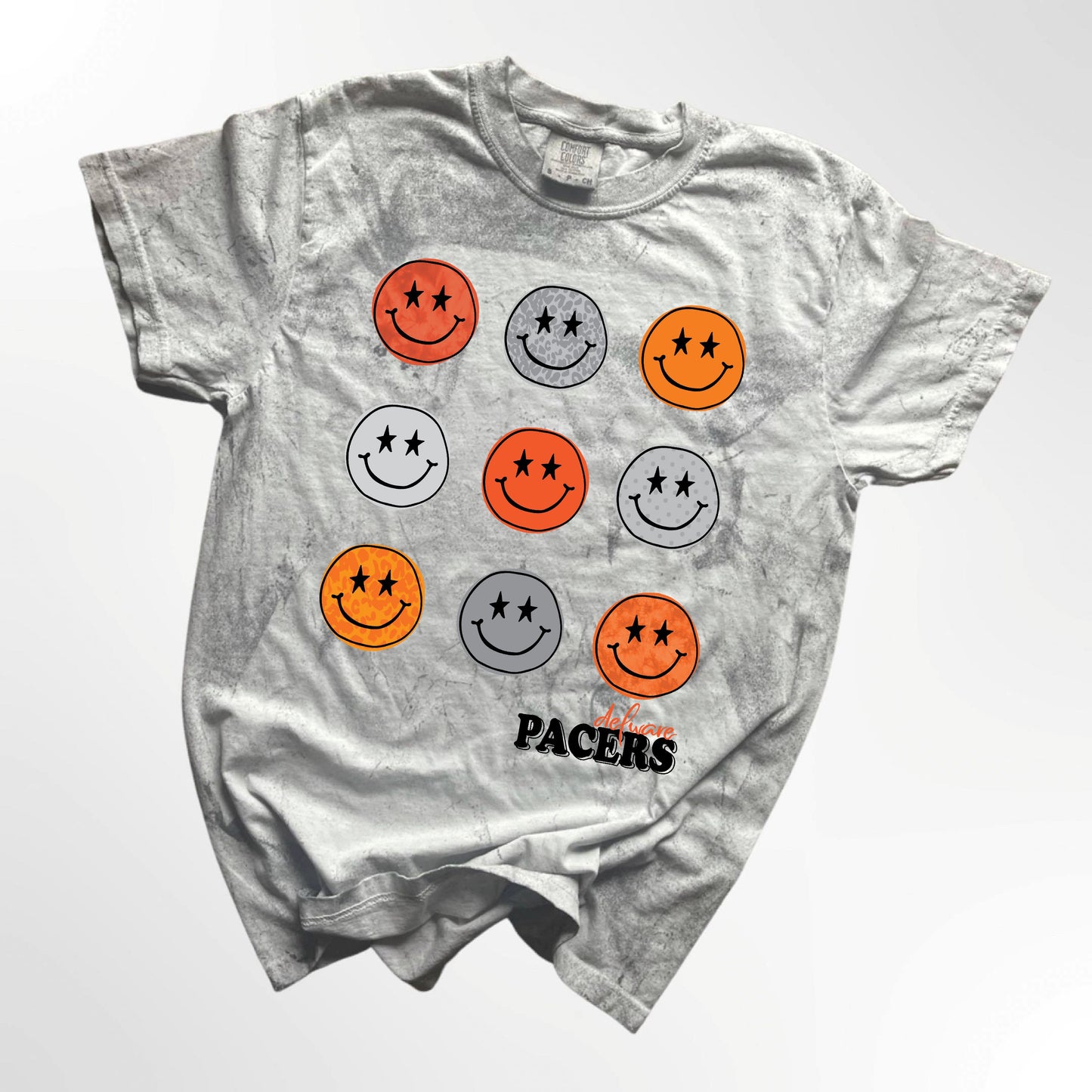 Delaware Pacers Retro Smiley Spirit Tee