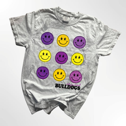 Edgewood Bulldogs Retro Smiley Spirit Tee