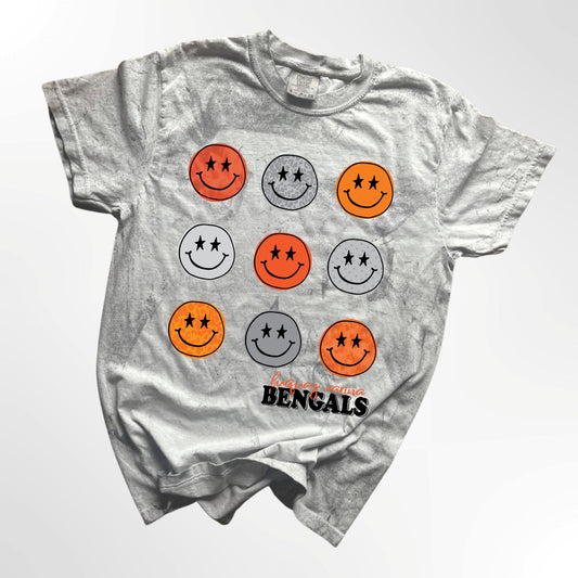 Funquay Varina Bengals Retro Smiley Spirit Tee