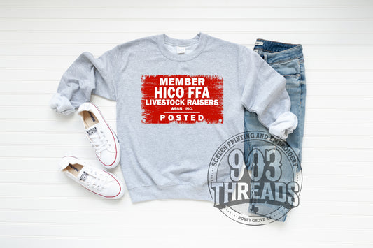 Hico FFA Livestock Raisers - Short/Long Sleeve, Sweatshirt & Hoodie