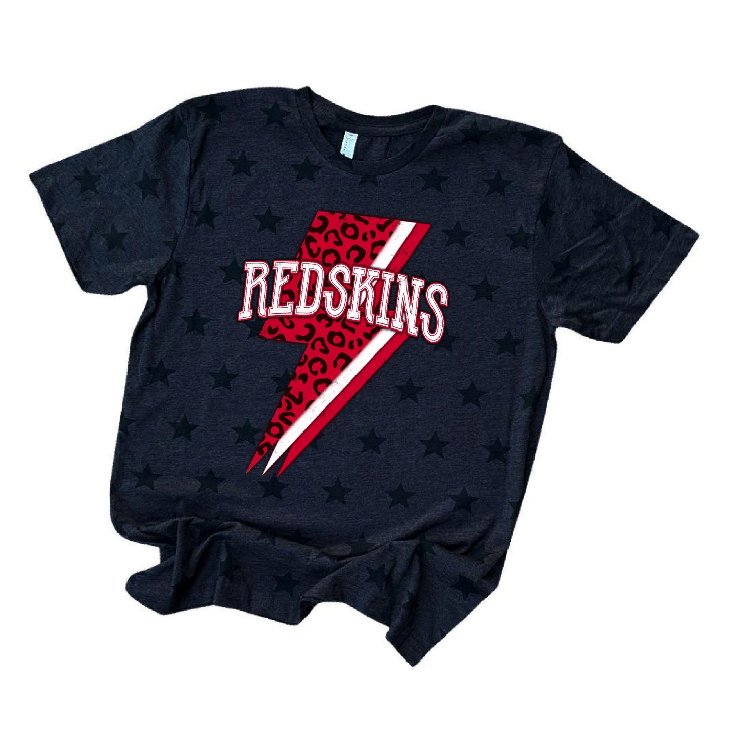 Kingston Redskins Lightning Bolt Mascot Tee