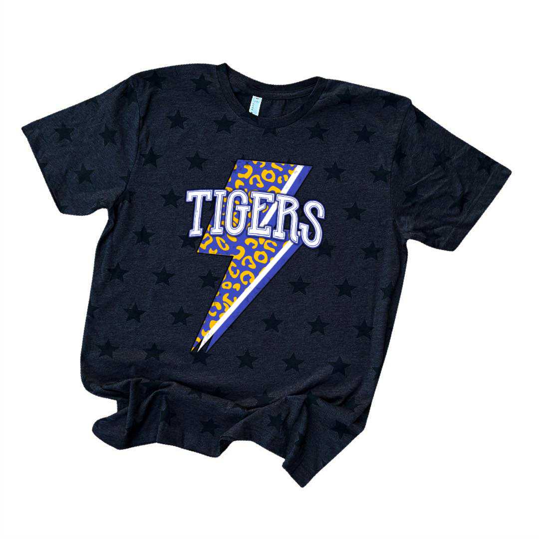 Leonard Tigers Lightning Bolt Mascot Tee