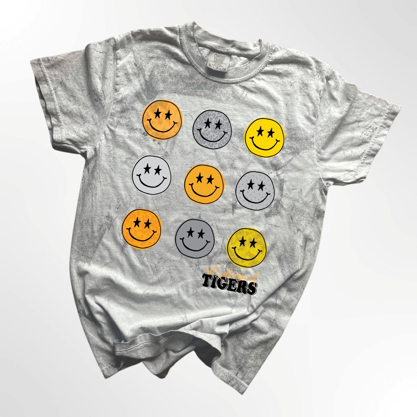 Mt. Pleasant Tigers Retro Smiley Spirit Tee