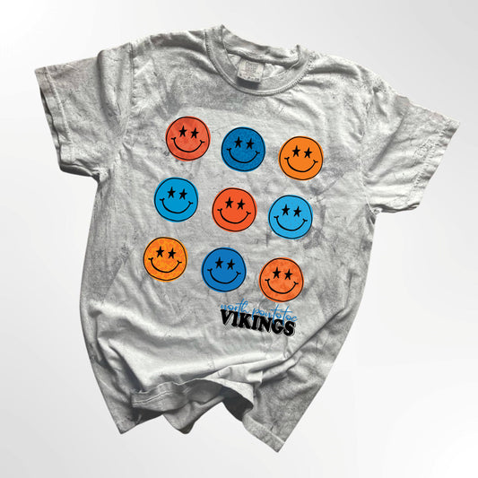 North Pontotoc Vikings Retro Smiley Spirit Tee