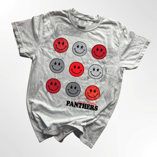 Pine Forest Panthers Retro Smiley Spirit Tee