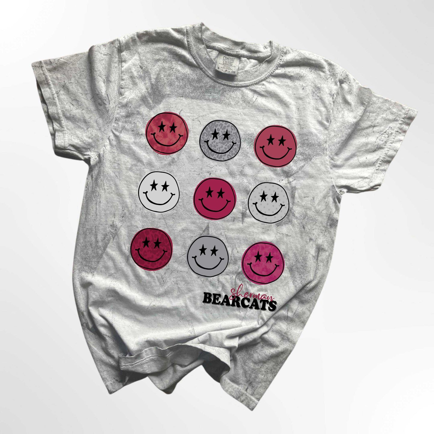 Sherman Bearcats Retro Smiley Spirit Tee