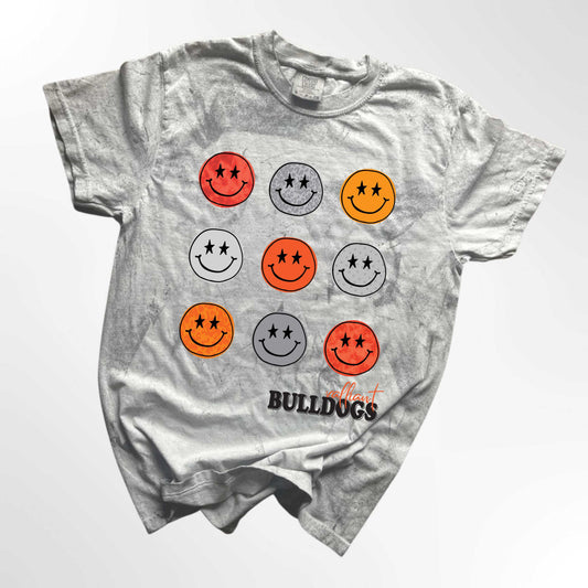 Valliant Bulldogs Retro Smiley Spirit Tee