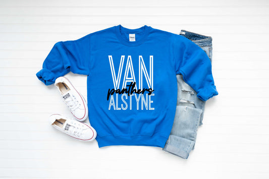 Van Alstyne Panthers Throwback - Short/Long Sleeve & Sweatshirt