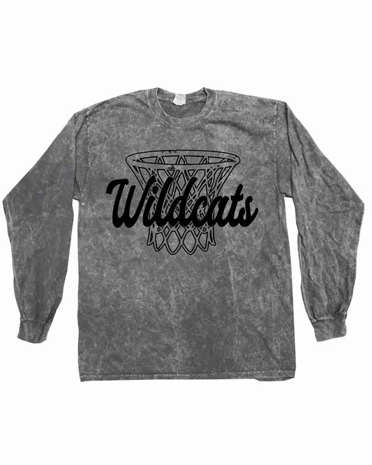 Wildcats - Grunge Basketball Nets - Short & Long Sleeve