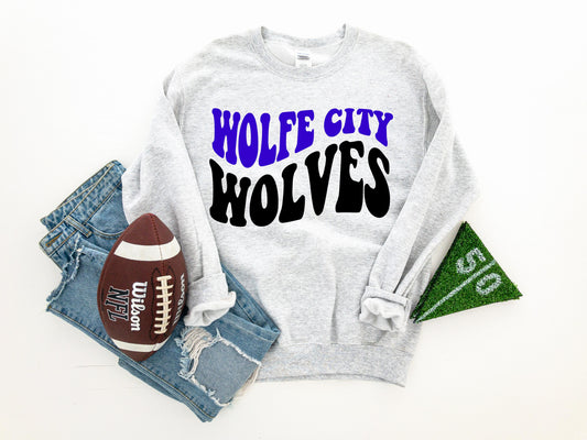 Wolfe City Wolves Retro School Spirit Sweatshirt