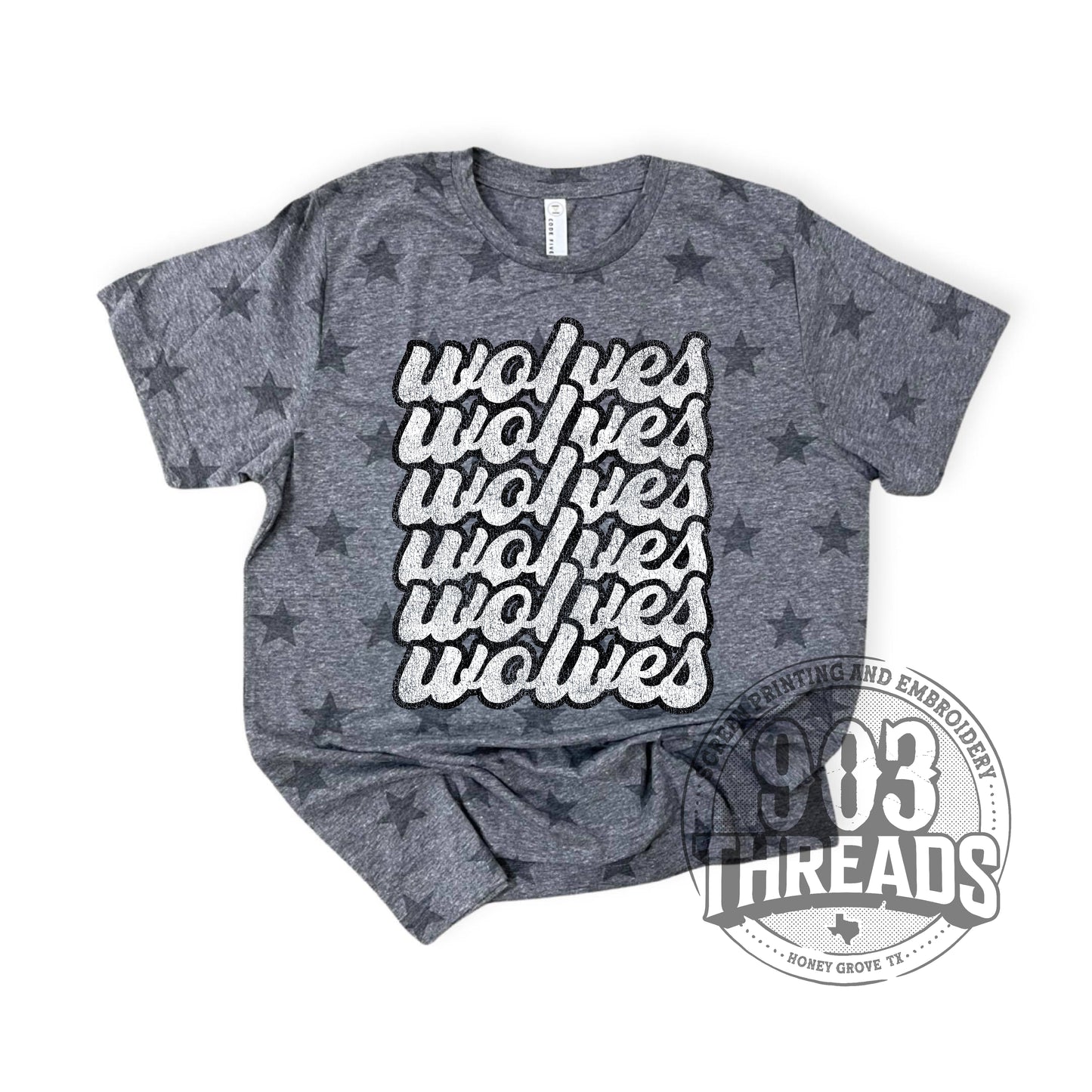 Wolves Retro Washed School Spirit Tee